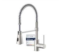 Lenz Rubinetto da cucina KALANI² in acciaio inox - con doccetta regolabile - facile installazione e lavorazione di alta qualità - 46070311