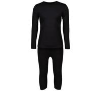 Lenz Merino 3/4 Set di biancheria intima funzionale, nero, taglia L XL per maschi