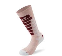 Lenz Skiing 2.0 Calzini per bambini, bianco-rosa, taglia 27 28 29 30