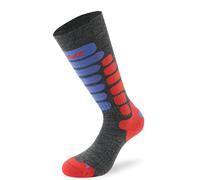 Lenz Skiing 2.0 Calzini per bambini, grigio/blu/rosso, Taglia 31-34