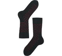 Lenz Think About Dots Calzini - Confezione da 2, nero-rosso, taglia 45 46 47 per maschi