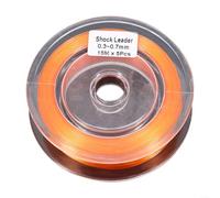 Lenza da pesca a mosca da 15 m con materiale in nylon per un supporto di pesca forte e affidabile (arancione)