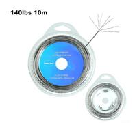 Lenza da pesca in acciaio a 7 fili con rivestimento in nylon, 10 m, set di cavi per acqua salata con 12 connettori a scatto per una lenza da pesca rapida resistente con fori guida (11)