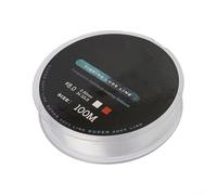 Lenza da pesca in fluorocarbonio, 100 m, 1,9-15,6 kg, per resistere ai denti e ai substrati ruvidi nella pesca in acque profonde (8-0,50 mm-15,6 kg, bianco)