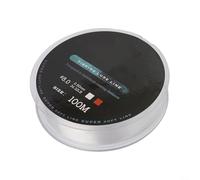 Lenza da pesca in fluorocarbonio, 100 m, praticamente invisibile, morbida, per una maggiore velocità di morso (8-0,50 mm-15,6 kg, bianco)