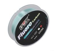 Lenza da pesca in fluorocarbonio da 100 metri con leader in fibra di carbonio, linea morbida trasparente progettata per un lancio migliore e una visibilità ridotta (2-0,23 mm-4,3 kg verde)