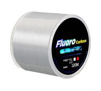 Lenza da pesca in fluorocarbonio da 120 m, leader ottimizzato in fibra di carbonio per un'esperienza di pesca senza sforzo (8,0 bianco)
