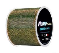 Lenza da pesca in fluorocarbonio da 120 m, leader ottimizzato in fibra di carbonio per un'esperienza di pesca senza sforzo (4,5 macchie verdi caffè)
