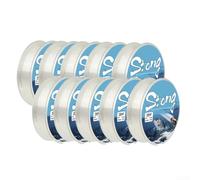 Lenza da pesca in nylon da 1000 m, set di 10 pezzi, per mulinelli da baitcasting e pesca a traina, massima resistenza, resistenza all'abrasione e bassa visibilità, resistenza all'abrasione (0,8)