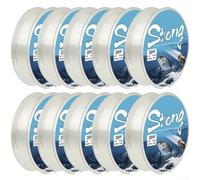 Lenza da pesca in nylon da 1000 m, set di 10 pezzi, per mulinelli da baitcasting e pesca a traina, resistenza massima 1,8-4,5 kg, ad alta resistenza, bassa visibilità, resistente all'abrasione (1,5)