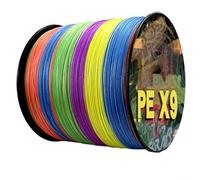 Lenza da pesca in PE a 9 fili, 100 m, super forte trazione per lancio di esche da surf in mare, rivestimento liscio a bassa memoria, riduce l'attrito e il rumore, attrezzatura per acqua dolce e salata