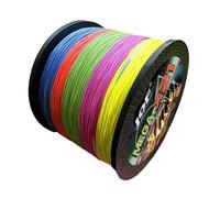 Lenza da pesca intrecciata in PE a 21 capi, liscia, resistente all'usura, durevole, ad alta visibilità for acqua dolce/salata(Multicolor,0.34MM 58LB)