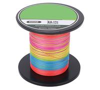 Lenza da pesca intrecciata in polietilene, 4 fili, 500 m, colorata, resistente all'abrasione, alta resistenza alla trazione, uso in acqua dolce e salata, forte forza di trazione, liscia (8,0)