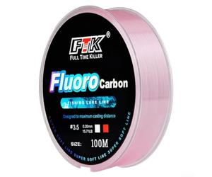 Lenza da pesca multiuso per qualsiasi condizione, 100 m di linea in fluorocarbon leader, 4 1334 14,5 kg in fibra di carbonio morbida (1,5-0,20 mm-3,2 kg per rosa)