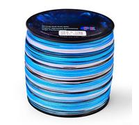 Lenza in PE a 4 fili da 500 m, per lenza da pesca intrecciata, progettata per una finitura liscia ad alta resistenza e una memoria minima della lenza in acqua dolce e salata (8-36,3 kg blu)