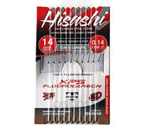 Lenza Montata Trabucco HISASHI - Amo Serie 10006BN-R Black Nickel Regular MicroBarb - XPS 100% Fluorocarbon - 200 cm - Pesca a Ricerca, Lago e Mare