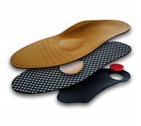 Lenzen Premium Solette Interne in Pelle di Alta Qualità I Inserto per Scarpe Ortopediche con Supporto Metatarsale, Tallone e Carbone Attivo (47)