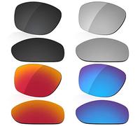 LenzReborn Lente Polarizzata Ricambio per Arnette Hot Shot AN4182 Sunglass - Altre opzioni, nero scuro + grigio argento + rosso fuoco + blu ghiaccio, Taglia unica