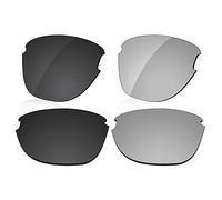 LenzReborn Lente Polarizzata Ricambio per Oakley Frogskins Lite OO9374 Sunglass - Altre opzioni nero scuro + grigio argento Taglia unica