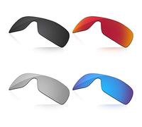 LenzReborn Lente Polarizzata Ricambio per Oakley Turbine Rotor OO9307 Sunglass - Altre opzioni nero scuro + grigio argento + rosso fuoco + blu ghiaccio Taglia unica