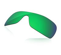 LenzReborn Lenti polarizzate di ricambio per occhiali da sole Oakley Batwolf OO9101, colore verde prato, a specchio polarizzate, Verde prato - Polarizzato a specchio, Taglia unica
