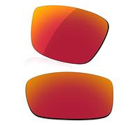 LenzReborn Lenti polarizzate di ricambio per occhiali da sole Oakley Currency OX8026 - Altre opzioni, Rosso Fuoco - Specchio Polarizzato, Taglia unica