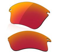 LenzReborn Lenti polarizzate di ricambio per occhiali da sole Oakley Fast Jacket XL OO9156 - Altre opzioni, Rosso Fuoco - Specchio Polarizzato, Taglia unica