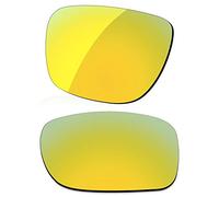 LenzReborn Lenti polarizzate di ricambio per occhiali da sole Oakley Jupiter Squared OO9135 - Altre opzioni, Giallo oro - Polarizzato a specchio, Taglia unica