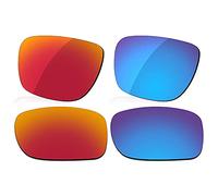 LenzReborn - Lenti polarizzate di ricambio per occhiali da sole RayBan RB4264-58 Chromance, Rosso fuoco + blu ghiaccio., Taglia unica