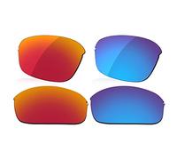 LenzReborn Polarized Lens Replacement for Oakley Half Wire 2.0 Sunglass - Fire Red+Ice Blue
