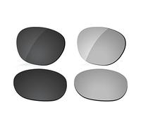 LenzReborn Sostituzione Lente Polarizzata Compatibile con Occhiali Da Sole Ray-Ban RB3183-63 - Più opzioni, nero scuro + grigio argento, Taglia unica