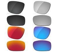 LenzReborn Sostituzione Lente Polarizzata Compatibile con Occhiali Da Sole Ray-Ban RB4165-54 Justin - Più opzioni, nero scuro + grigio argento + rosso fuoco + blu ghiaccio, Taglia unica