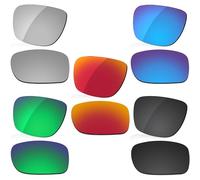LenzReborn Sostituzione lente polarizzata per occhiali da sole Oakley Holbrook OO9102 - nero scuro+grigio argento+rosso fuoco+blu ghiaccio+verde prato, Nero scuro+grigio argento+rosso fuoco+blu