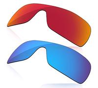 LenzReborn Sostituzione Lente Polarizzata per Occhiali Da Sole Oakley Turbine Rotor OO9307 - Più opzioni, Rosso fuoco + blu ghiaccio., Taglia unica