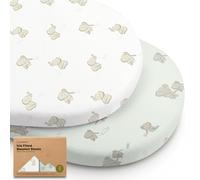 Lenzuola 2-Pack for Children - Bamboo Sheets Compatible with Halo, Chicco, Baby Delight, Graco Carriages - Unisex (Elly)