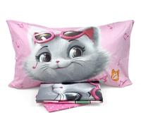 Lenzuola 44 Gatti Milady singolo completo letto una piazza cotone 100%