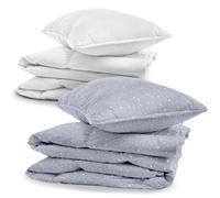 Lenzuola Bambini Set Completo con Piumino e Cuscino 100x135 cm | Copripiumino 4 pezzi Federa 40x60 cotone cerniera per bimbo bimba neonato certificato Oeko-Tex Culla Galassia