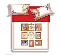 Lenzuola Biancaluna Matrimoniale Miss Terry Frames Completo Letto Puro cotone