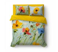 Lenzuola Biancaluna Miss Terry Monet completo letto matrimoniale cotone 100%