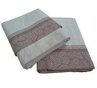 Lenzuola Caldo cotone 100% completo set letto inverno invernale Matrimoniale 2 posti Via Roma 60 Maè (STELLA Bordeaux)