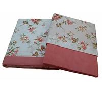 Lenzuola Caldo cotone 100% completo set letto inverno invernale Matrimoniale 2 posti Via Roma 60 Maè (MAYLIA Rosso)