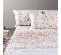 Caleffi Completo Lenzuola In Cotone Provenza Singolo Rosa Fior Di Cotone