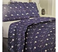 LENZUOLA completo FLANELLA LUNA Sfumato FIORE Matrimoniale SINGOLO e 1,5p ITALY