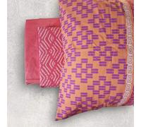 Lenzuola completo in cotone Bassetti Graphic R1 geometrico corallo