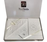 Lenzuola Completo Matrimoniale Renato Balestra Cristel Swarovski Made In Italy