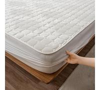 Lenzuola con angoli e federe, lenzuolo con angoli da uomo beige bianco tinta unita con motivo geometrico in cotone poliestere 180,3 cm L x 221 cm L