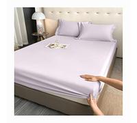 Lenzuola con angoli extra profondi King Size Traspirante Raffreddamento Lusso Facile da pulire Copriletti lavabili Lenzuolo inferiore confortevole premium in microfibra di poliestere (Color : D, Size