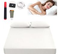 Lenzuola con angoli per messa a terra, in 90% cotone biologico+10% pura fibra d'argento, utilizzate per migliorare il sonno e alleviare il dolore a terra (bianco, king size)