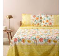 Lenzuola-copriletto Bassetti Casablanca Y11 matrimoniale in cotone a fiori