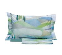 Lenzuola-copriletto Matrimoniale in percalle RANDI Toscana Salvia